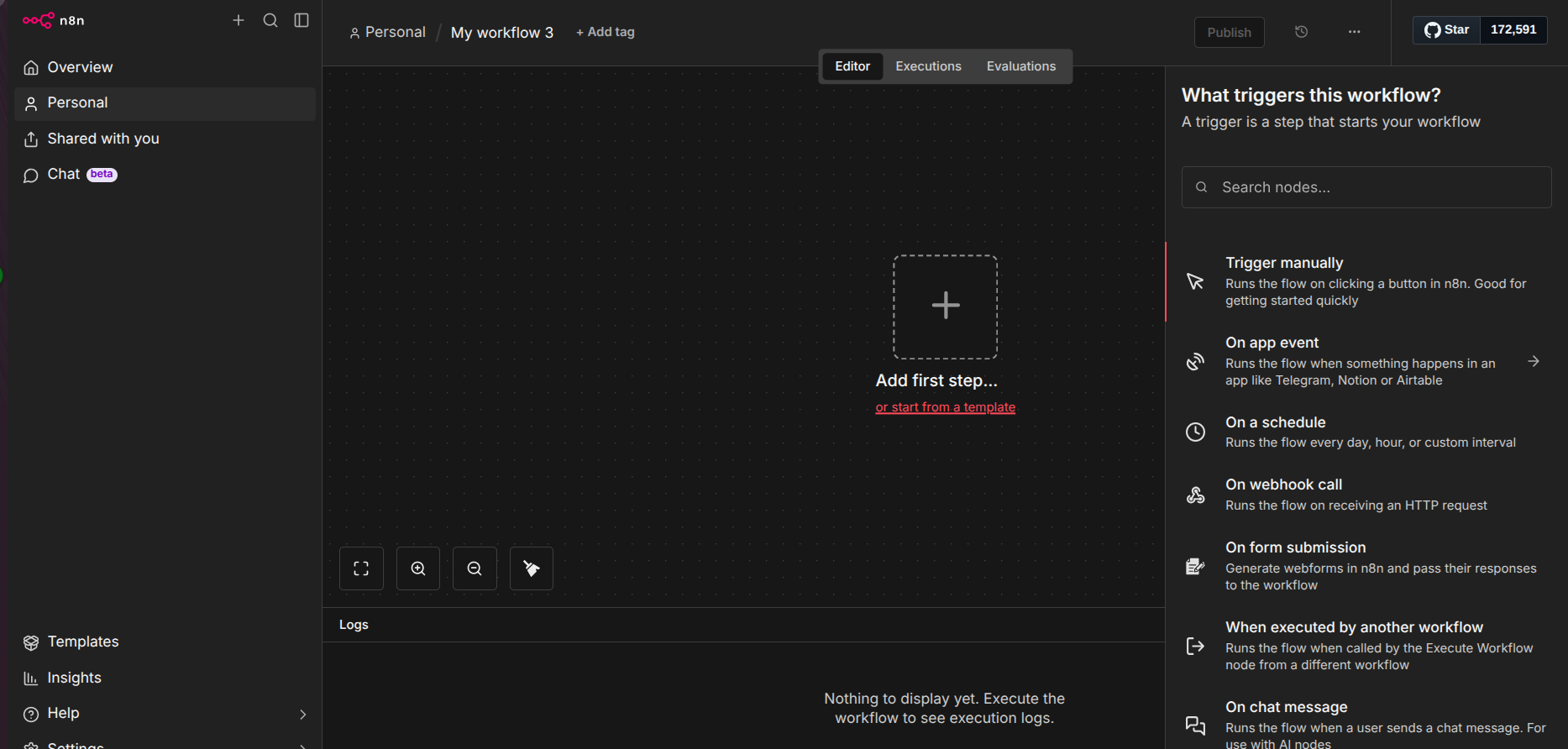 Tạo workflow mới