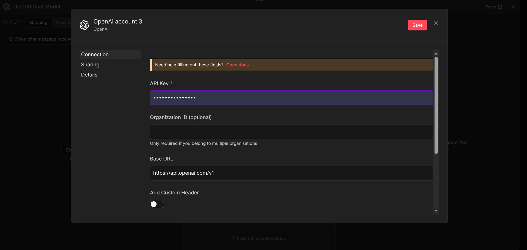 Setup OpenAI credentials